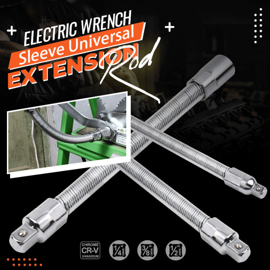 跨境新品套筒加长杆弹性接杆万向连接杆可弯式软轴加力杆弯杆中飞