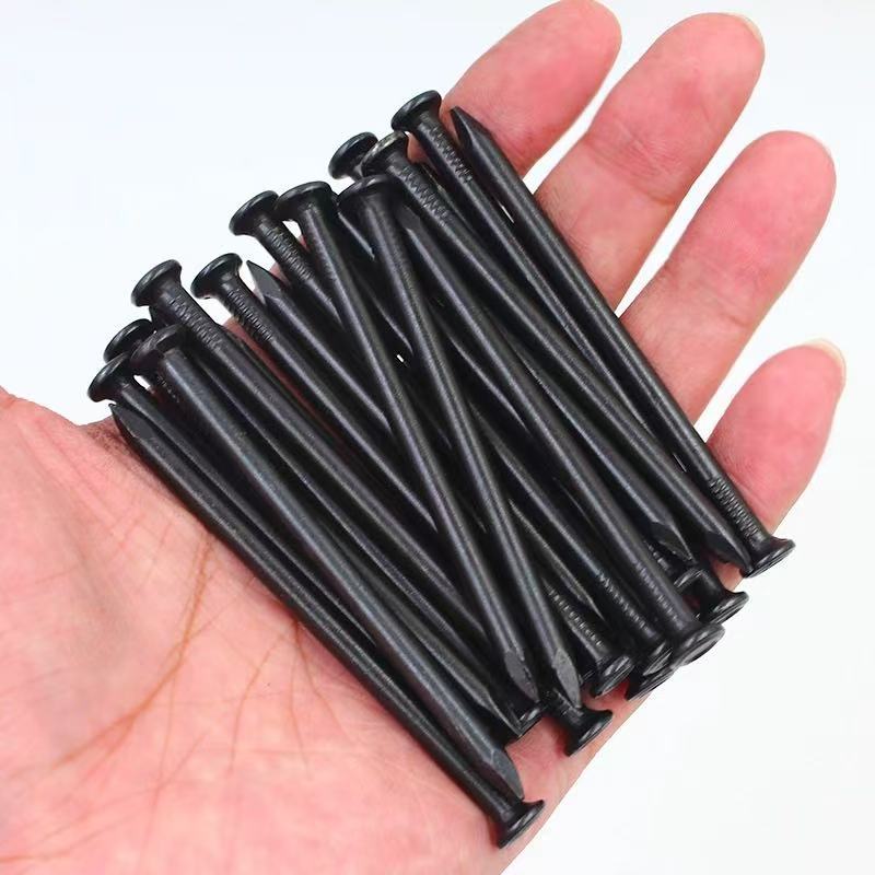 Clavos negros, clavos de pared, clavos de cemento especiales, clavos de acero, clavos de hierro para trabajar la madera, clavos de pintura colgantes, alargados extra duros 34567810 cm