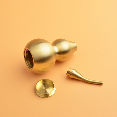 Brass copper gourd keychain pointed beak gourd hollow large gourd copper accessories