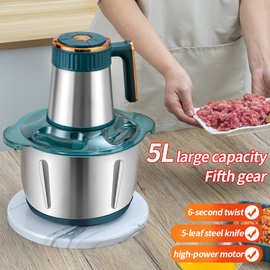厂家出直供不锈钢5升大容量欧规美规英规电动绞肉机辅食机绞肉机