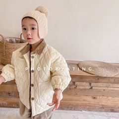 2023 Kids' Clothing Autumn/Winter Collection: Korean-style Quilted & Thickened Cotton Coat for Girls, Winter-Ready Padded Jacket – Model 21892