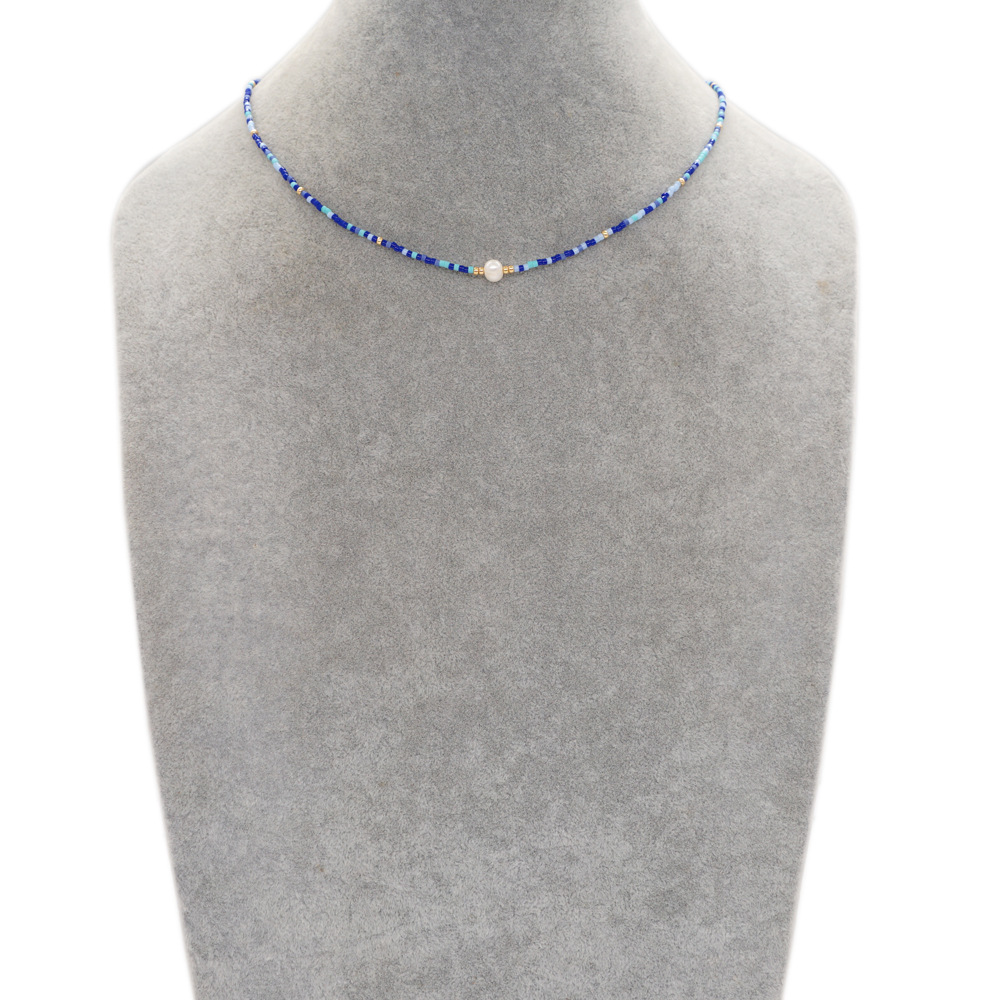 Bohemian Multicolor Glass Beaded Plating Womenu0027S Necklace 1 Piece