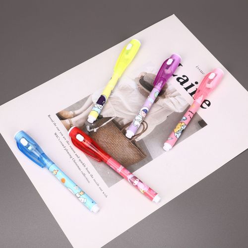 Creative Fun Glow-in-the-Dark Cartoon Markers UV Light ReWritable Highlighters School Supplies