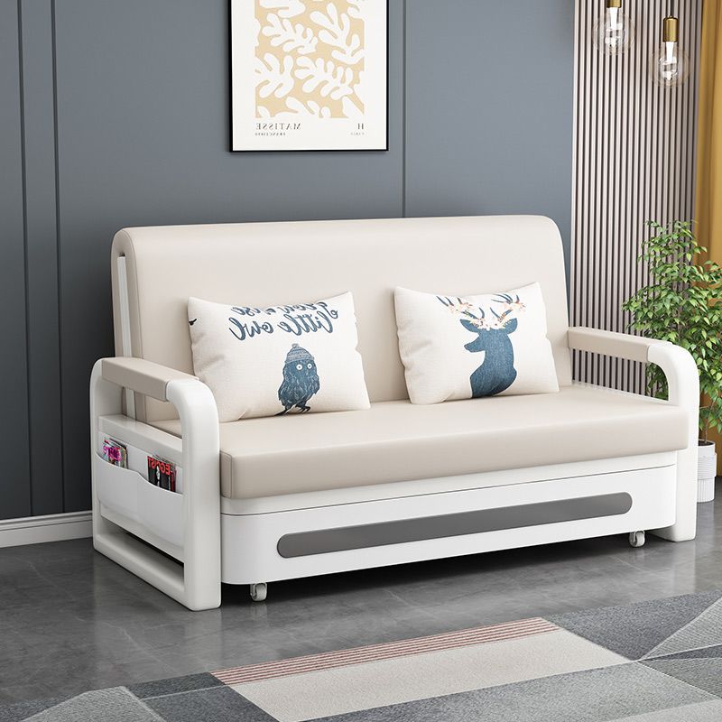 Cama retráctil plegable de doble propósito pequeña sala de estar sofá plegable multifuncional dormitorio sin lavar tecnología sofá cama de tela