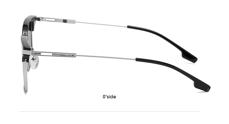 55g Weight Half Frame Glasses Structure Sunglasses Classification Ac, UV400 Protection Lens Material Square Glasses Style Travel Occasion Solid Color Pattern All Seasons Season Women's Gender Basic, Simple Style Style Basic Simple Style Solid Color Ac UV400 Protection Square Half Frame Men's Sunglasses 9