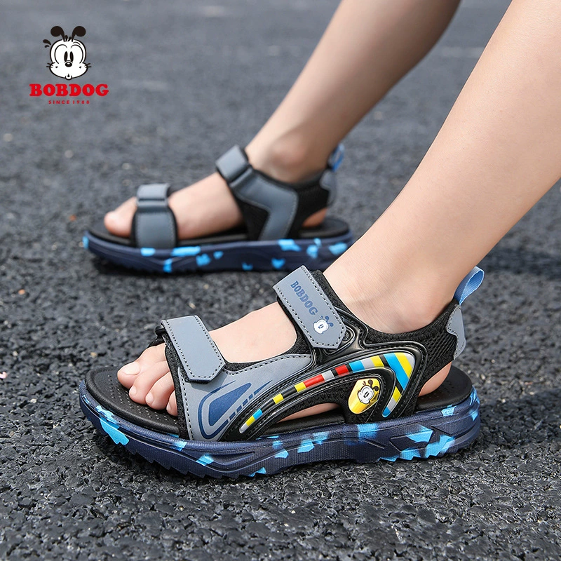 Сандалии для мальчиков Babudou, летние новые стильные детские сандалии среднего и большого размера в корейском стиле, красивые модные пляжные сандалии интернет-знаменитостей, обувь для мальчиков