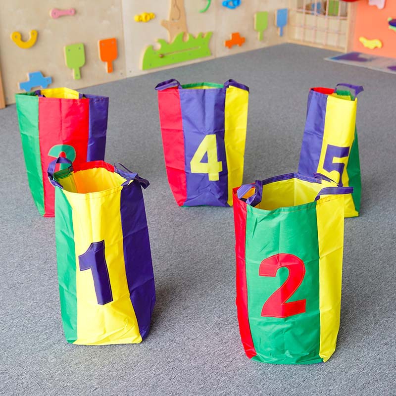 Bolsa de salto digital de doble capa, bolsa de salto de tela de Oxford para niños, bolsa de salto de tela de jardín de infantes para padres e hijos, actividades de expansión y ayuda educativa sensorial