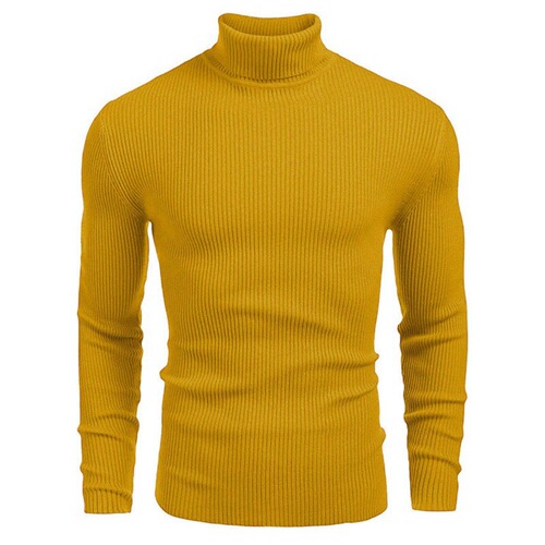 Autumn and winter knitted sweater for men, slim-fit turtleneck long-sleeved knit sweater—basic bottoming shirt for European and American men's fashion.
