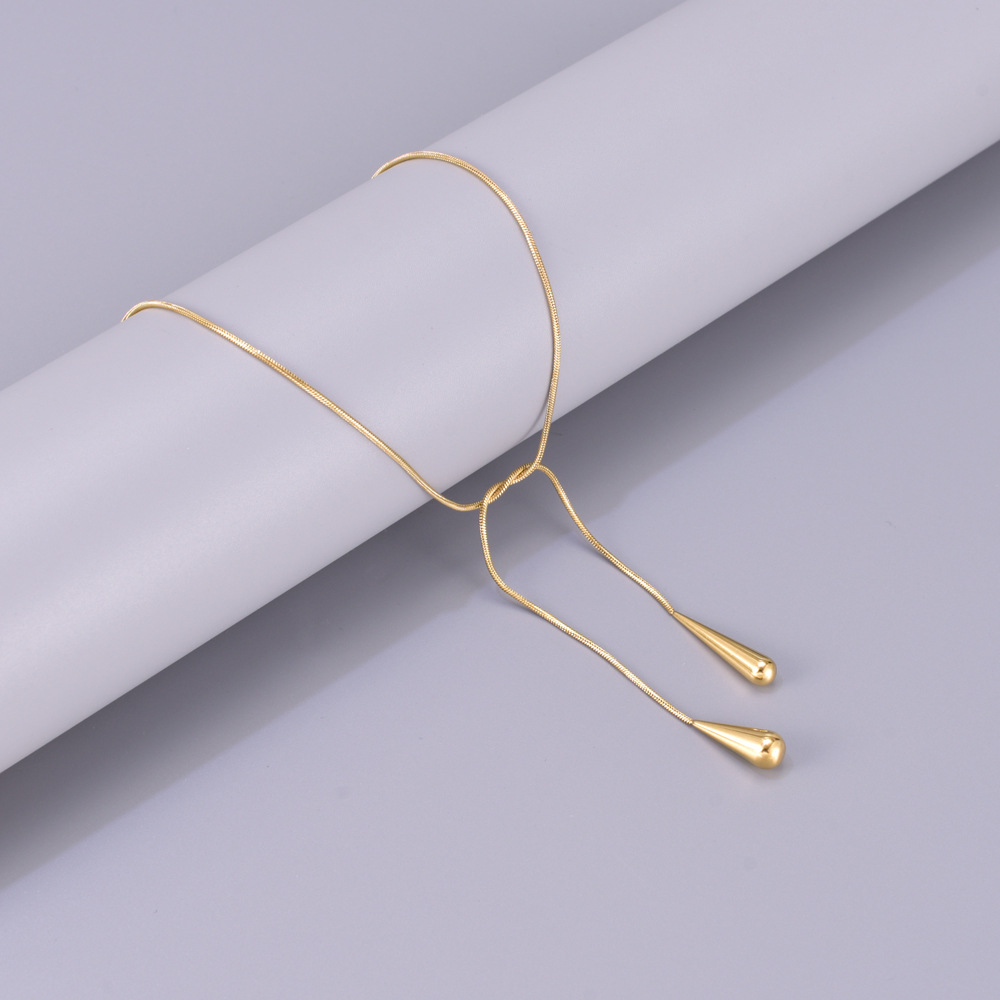 Necklace Classification PVD Coated Real Gold Plated Heart Shape Titanium Steel Ethnic Style Waterproof Non Tarnish Titanium Steel Necklace