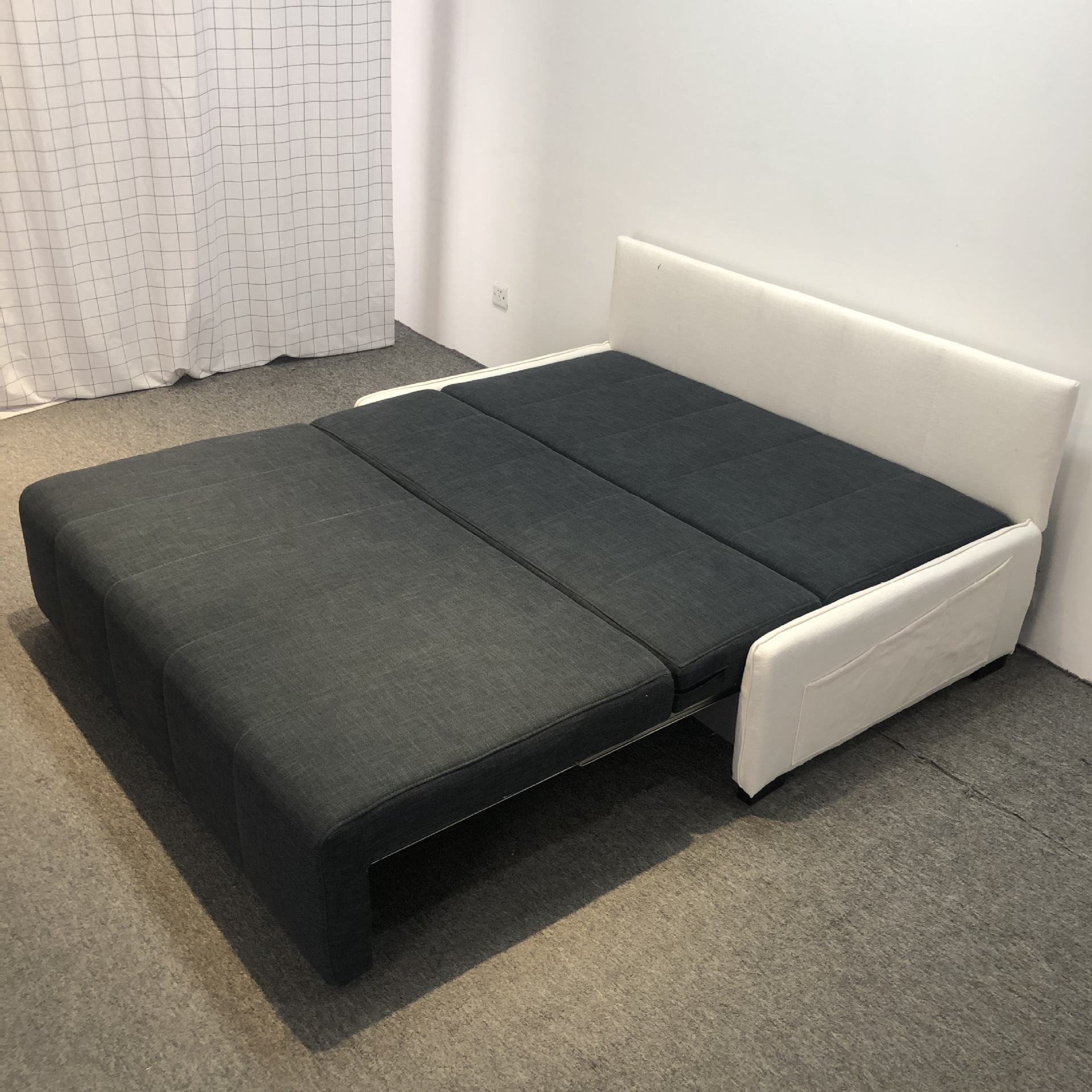 Sofá cama multifuncional de algodón imitación tela de doble propósito sala de estar dormitorio apartamento peinar image 4