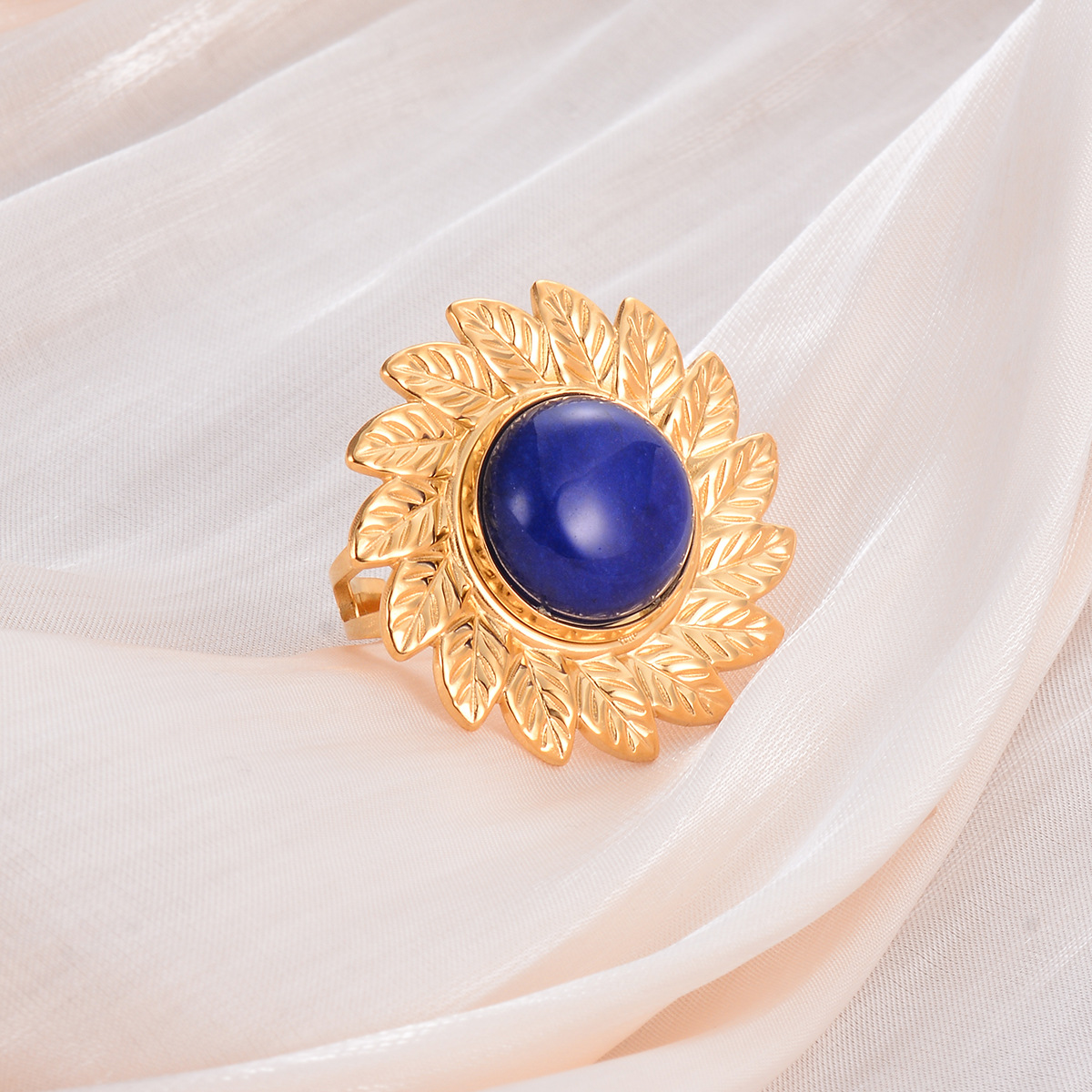 Open Rings Classification 1 Piece Quantity Casual, Daily Occasion Vintage Style Ethnic Style Flower Stainless Steel Plating Open Rings