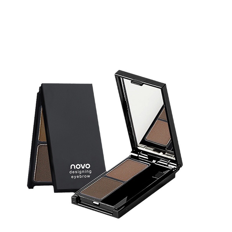 Maquillaje NOVO natural de dos colores Placa de polvo de cejas Placa de reparación tridimensional natural polvo de sombra de nariz impermeable a prueba de sudor de larga duración no floreciente