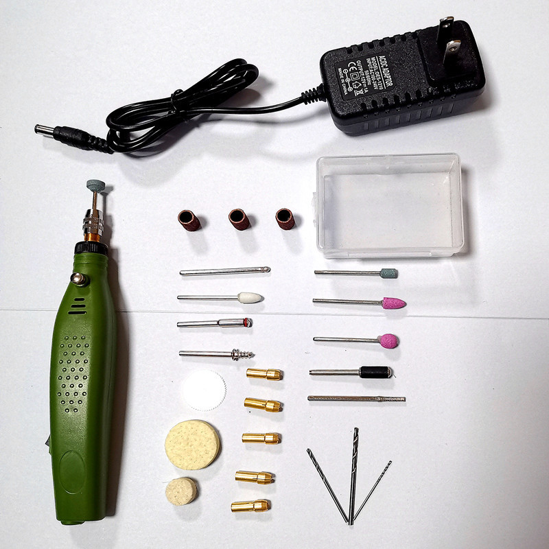 小型电磨玉石雕刻机电磨套装微型迷你电钻抛光工具家庭DIY制作