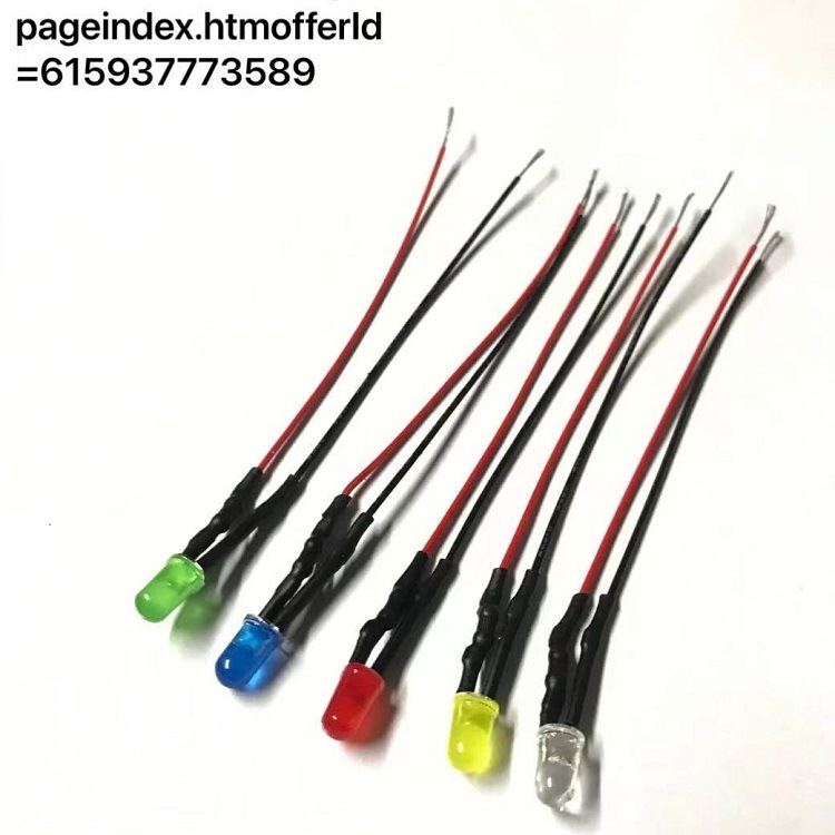f5/5mmled灯珠灯带耐温线 f5/5mmled发光二极管颜色发红绿橙灯珠