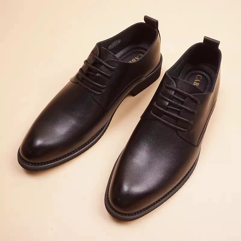 Матовые кожаные мужские корейские туфли