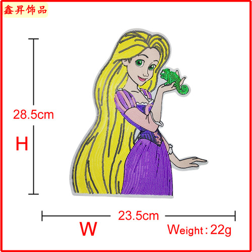 Cross-border beauty sequin embroidery accessories clothing accessories coat cloth stickers can be ironed backpack decorative patches direct supply from the manufacturer