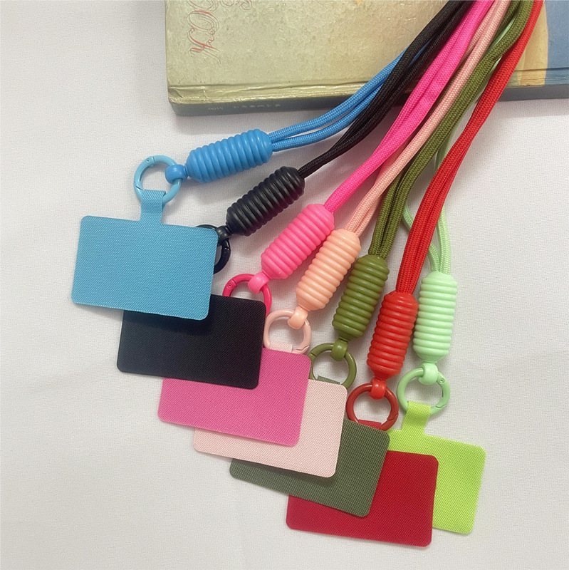 Multi functional universal mobile phone crossbody adjustable button anti loss hanging neck gasket spring ring elastic_voghion.com