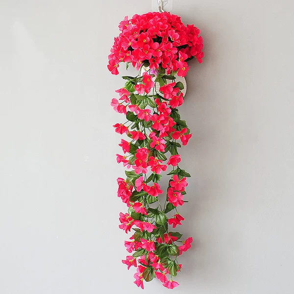 Rose Red Violet Wall Hanging Flower Basket