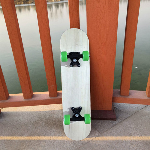 Children's painting skateboard DIY graffiti wood skateboard 60cm original color board four-wheel double kick skateboard painting skateboard