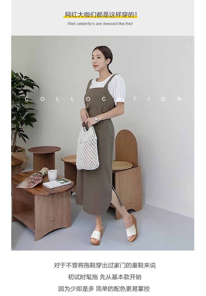 Dép quai ngang đế dày nữ thời trang — O1V35 màu đen chi tiết 6