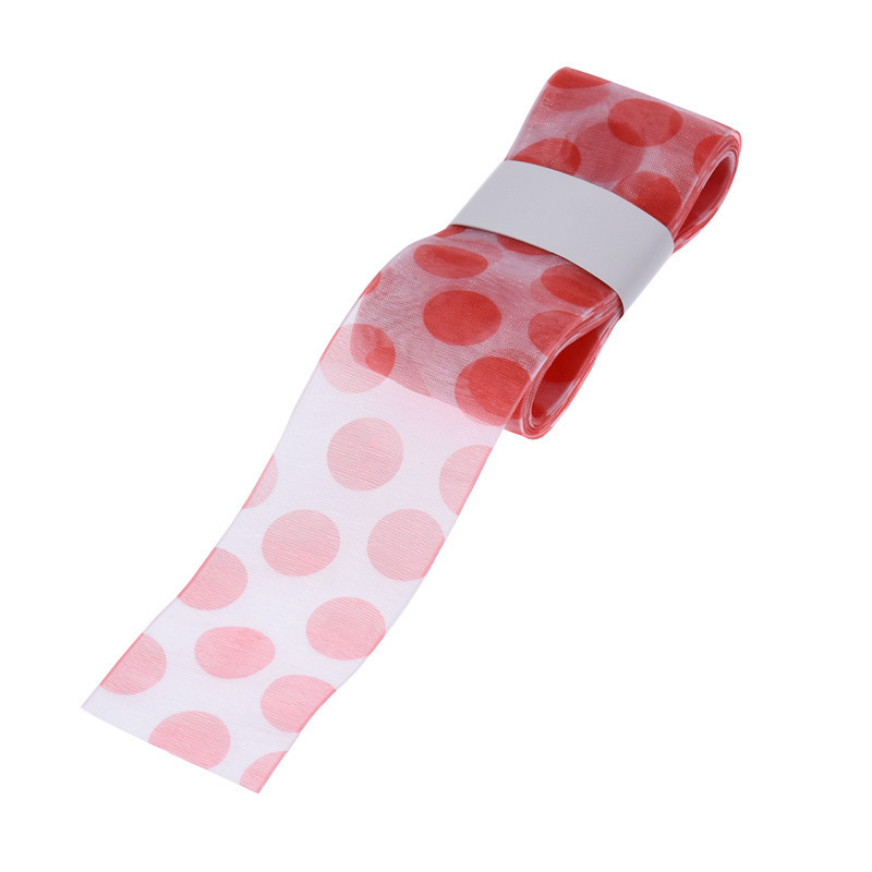 Transfronterizo nuevo 4cm impreso punto grande cinta transparente horquilla regalo creativo embalaje gasa luz cinta 5Y