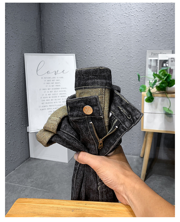 Jeans heren lente en herfst slim fit merkkwaliteit live-uitzending casual broek trend_voghion.com