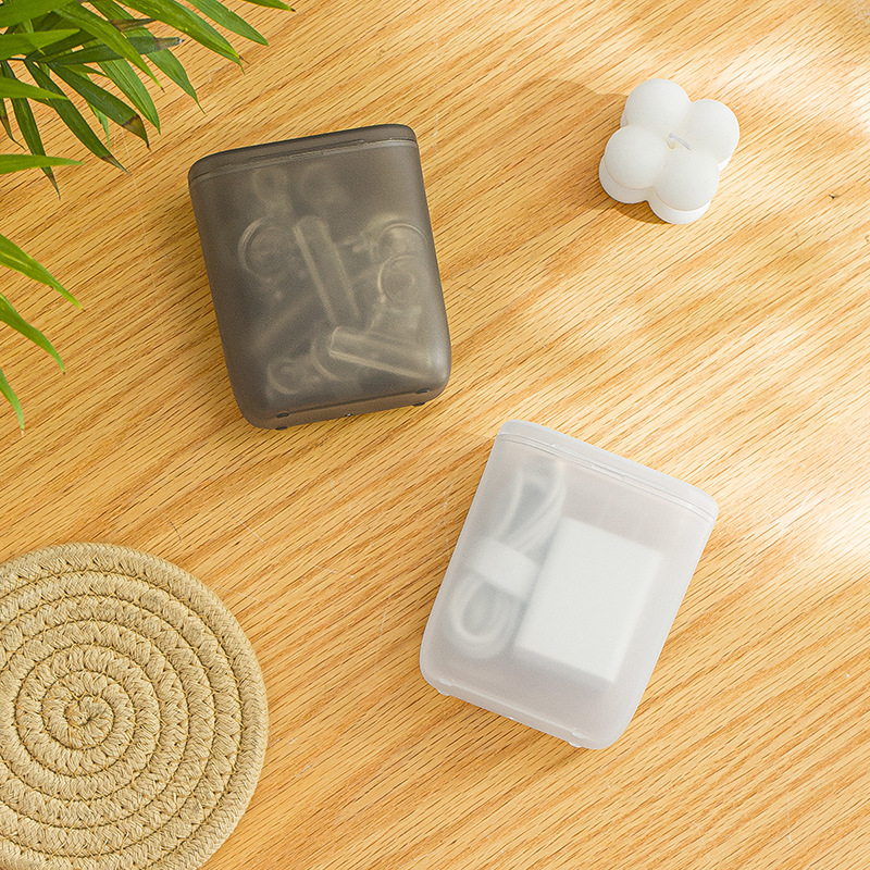 Nachuan cable de datos caja de almacenamiento portátil de bobinado auricular cable cargador caja de almacenamiento con tapa del cajón caja de organización