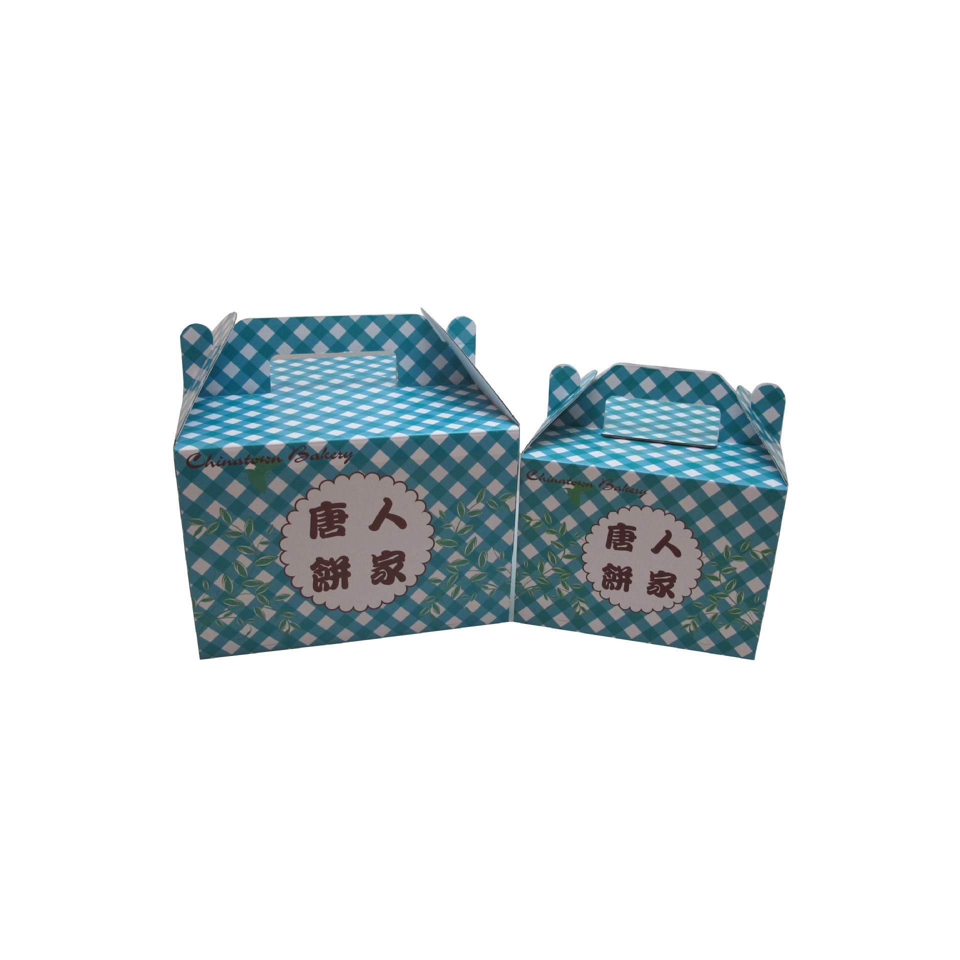 厂家供应蓝色手提蛋糕盒 西点盒 甜品包装纸盒 可折叠可手提纸盒