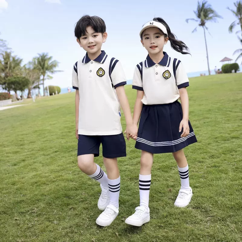 幼儿园园服小学生校服套装学院风儿童夏季运动会演出班服短袖校服
