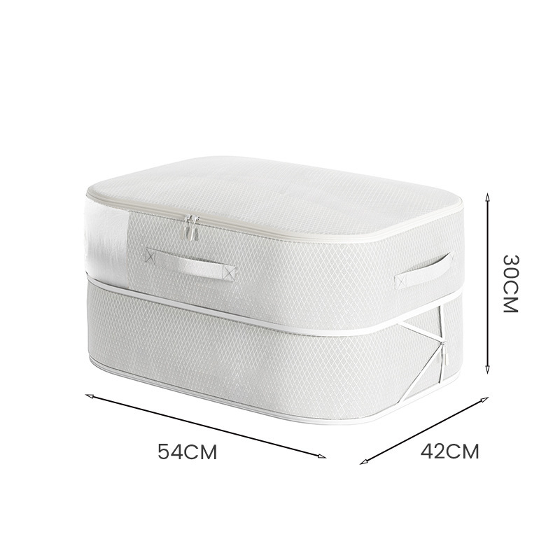 [다이아몬드 그리드] 비주얼 수납가방 [그레이] 54*42*30cm