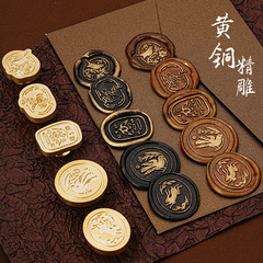 羽墨文原創 火漆印章異形飛鳥系列DIY裝飾封印黃銅印章