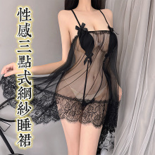 大码情趣内衣欧美性感吊带露肩睡衣透视网纱睫毛蕾丝睡裙套装2247