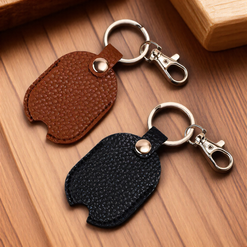 in stock Cross-border Same-style Key Case Universal Keychain Small Bag Leather Key Cover Key Chain Replaceable Key