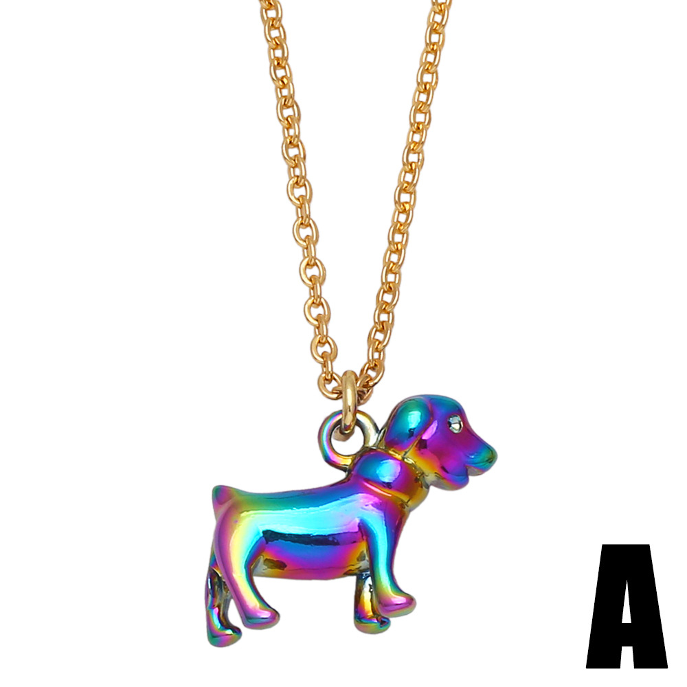 Fashion Dog Copper Pendant Necklace Plating Copper Necklaces