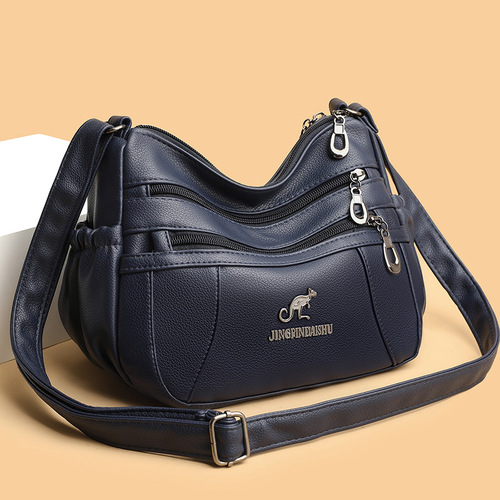 Soft Leather Mom Bag Mid-Age Women's Bag 2025 Fashion Crossbody Shoulder Bag PU Leather Women's Crossbody Bag