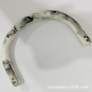 Jierui hardware factory wholesale retail luggage hardware accessories resin handle handbag accessories U-shaped portable