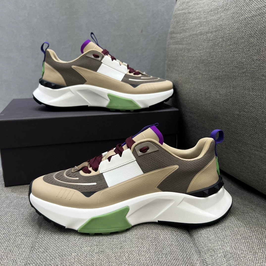 Европейская станция легкая и дикая сетчатая заклепка на мягком подошве повседневная обувь отца арганда дышащая мужская спортивная обувь низкого уровня