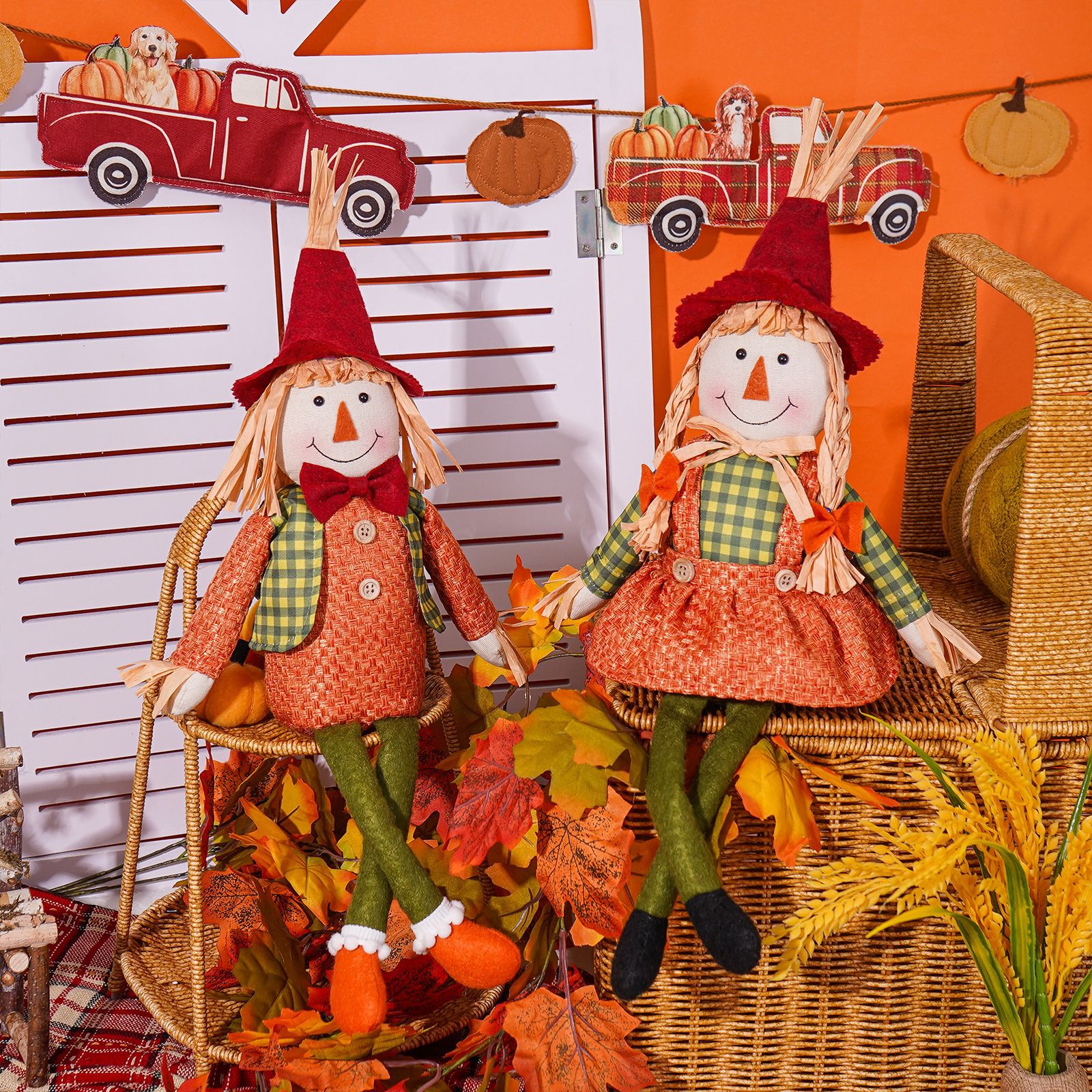 Día de Acción de Gracias muñeca Festival de la cosecha Espantapájaros muñeca sin rostro Decoraciones Navidad fábrica de muñecas al por mayor