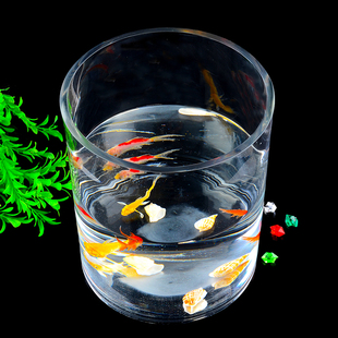 Thickened Large Glass Straight Fish Tank Cylindrical Transparent Goldfish Tank Office Desktop Household Small Round Tank