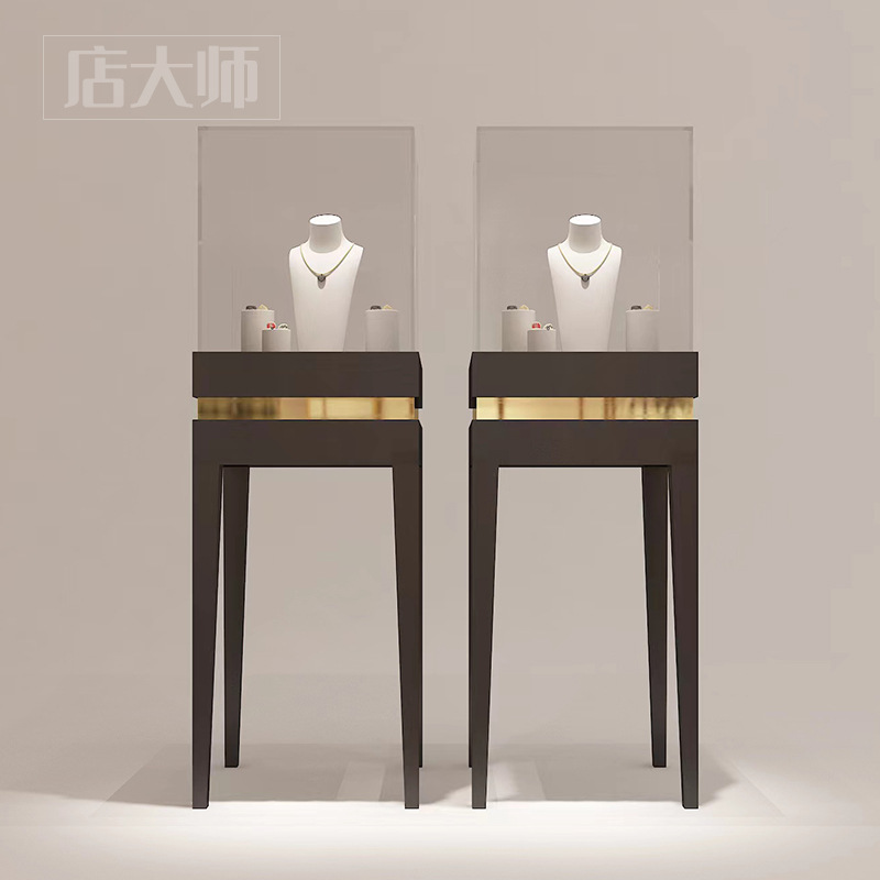 复古珠宝柜新中式展示柜首饰黄金玉器玉石手表博物馆玻璃古玩精品