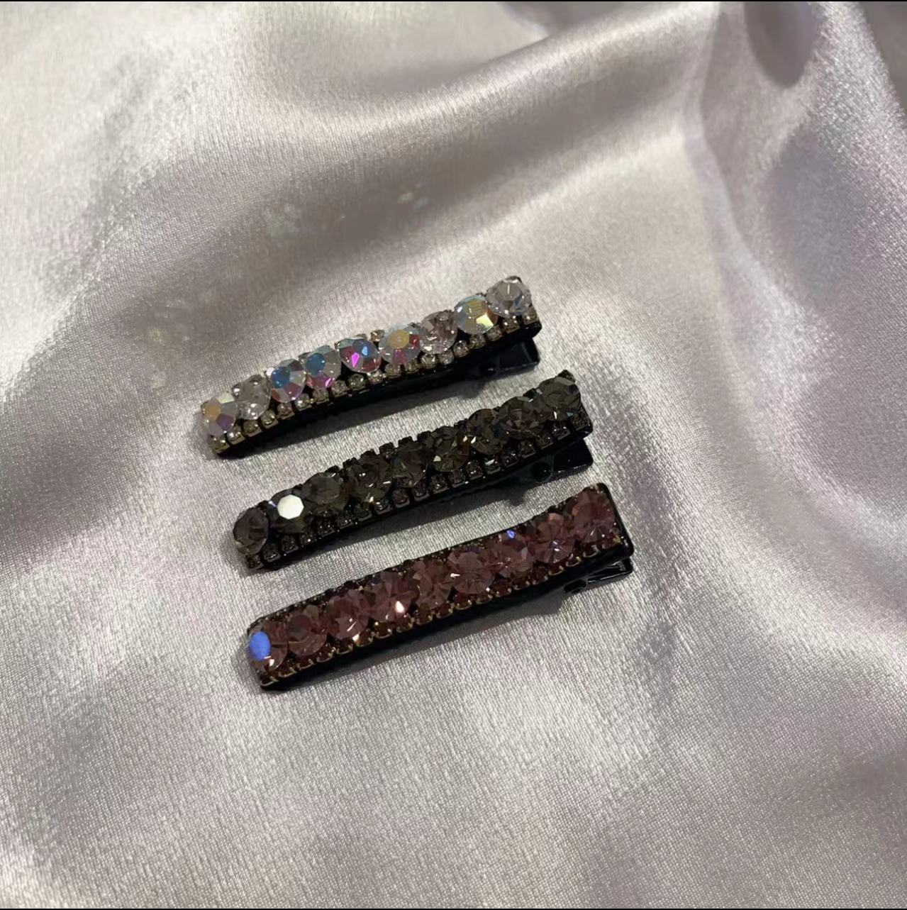 韓國捷克鑽鴨嘴夾滿鑽高級感髮夾精緻小巧側邊夾劉海碎髮夾頭飾女