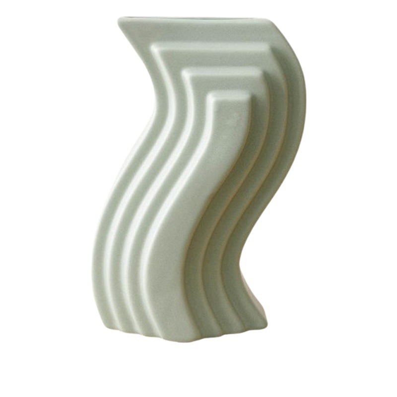 Creativo moderno minimalista geométrico florero de cerámica decoración Nordic ins estilo sala de estar arreglo de flores secas Decoración