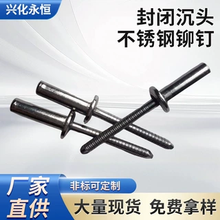 定制封闭型抽芯铆钉 沉头大帽檐封闭不锈钢铆钉防水型拉铆钉