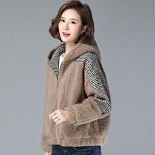 仿羊羔毛绒韩版开衫拉链大码外套女秋冬新款宽松加厚加绒保暖卫衣