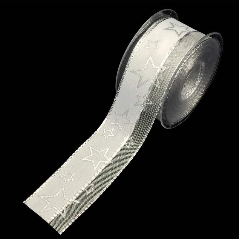 Transfronterizo Amazon hilo teñido jacquard 4cm cinta Navidad Santa Claus copo de nieve cinta de alambre de hierro borde 10 m rollo pequeño