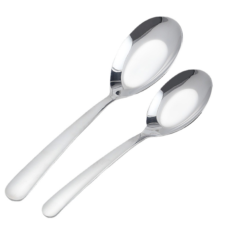Cuchara plana de acero inoxidable 304 Cuchara de acero inoxidable chino Cuchara de comedor restaurante vajilla para el hogar cuchara