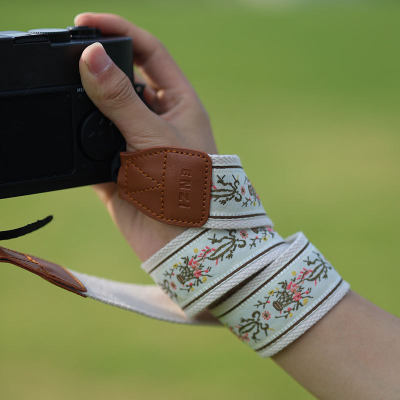 (2개) 마이크로 SLR 카메라 복고풍 민족 스타일 패브릭 어깨 끈 자카드 공예 3.8CM 와이드 클래식 시리즈에 적합