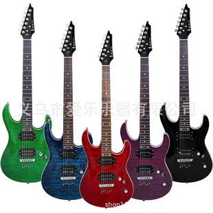 Cross-Border Electric Guitar Set Double Pickup Water Ripple Electric Guitar Adult Beginner Professional Grade Electric Guitar Factory
