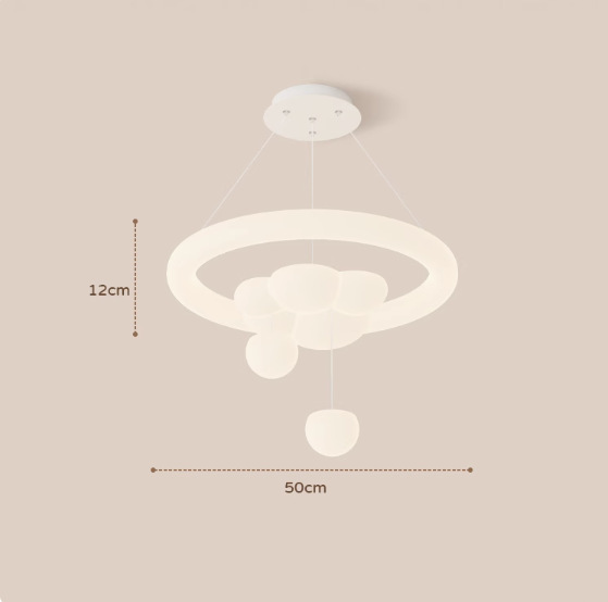 Diseñador creativo crema viento dormitorio infantil principal moldeo rodante bola colgante lámpara de techo simple restaurante tienda de ropa lámparas