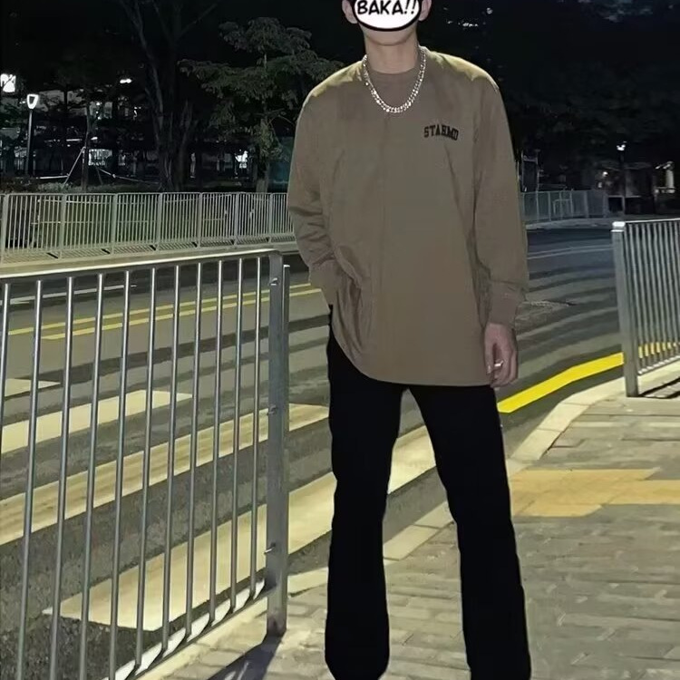 Moda americana calle todo fósforo guapos jeans hombres sueltos rectos casuales hollín pantalones ins tendencia mezclilla